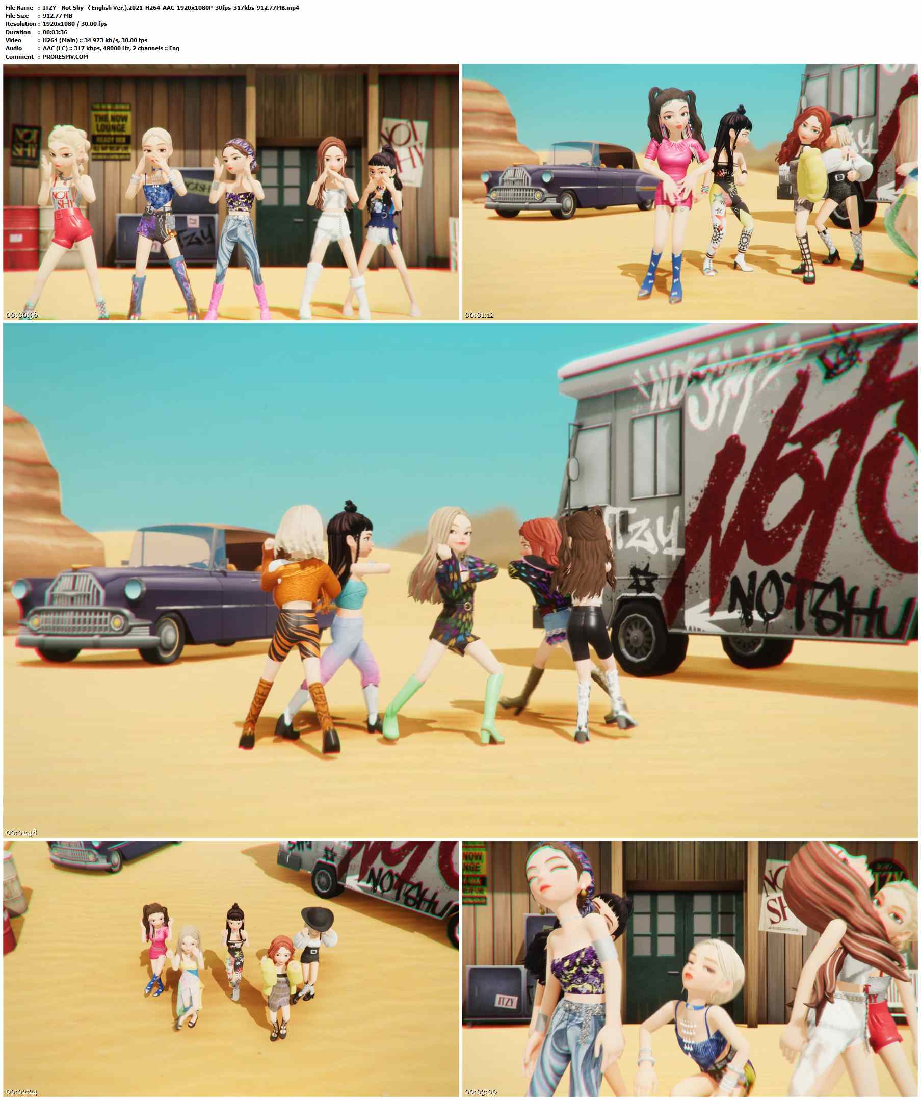 ITZY - Not Shy （English Ver.).2021-H264-AAC-1920x1080P-30fps-317kbs-912.77MB官方MV_高清MV